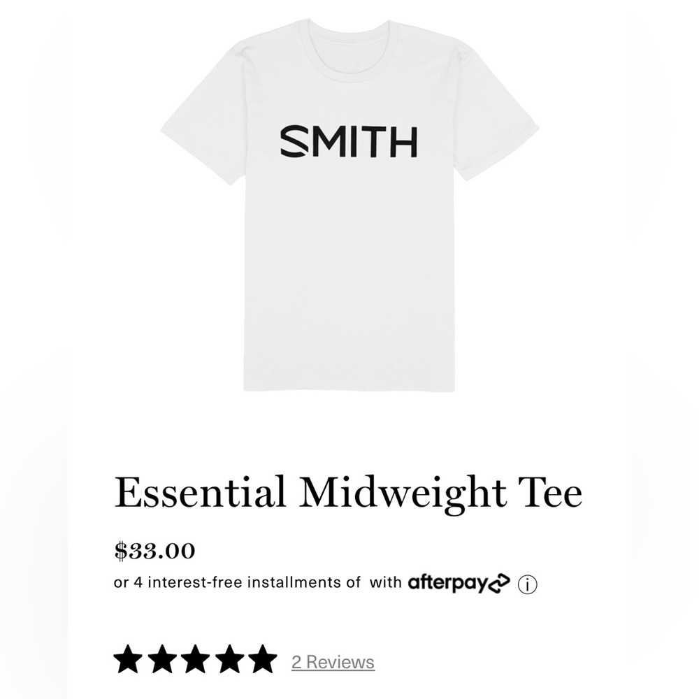 SMITH Essential Midweight Tee men’s medium
